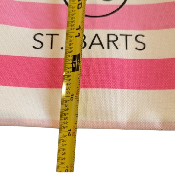 💕NWT Victoria's Secret Large Pink/ White Tote/Beach Bag w/Matching Flip-Flops💕 - Picture 5 of 9
